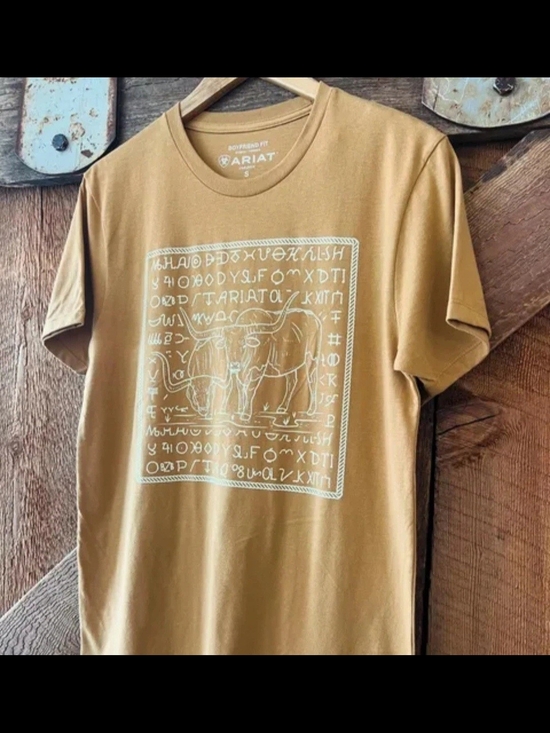 Ariat Tops - Ariat Longhorns And Brands Graphic Boyfriend Tee